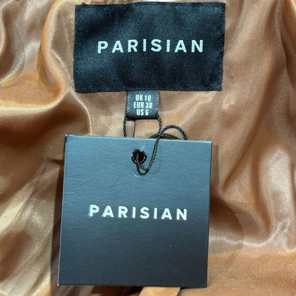 Parisian Teddy Coat Faux Shearling Mocha Longline US 6 (UK 10) NWT - Picture 9 of 16